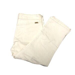 Levi Straus Capri Womens Size 8 White Stretch Denim Front Pockets